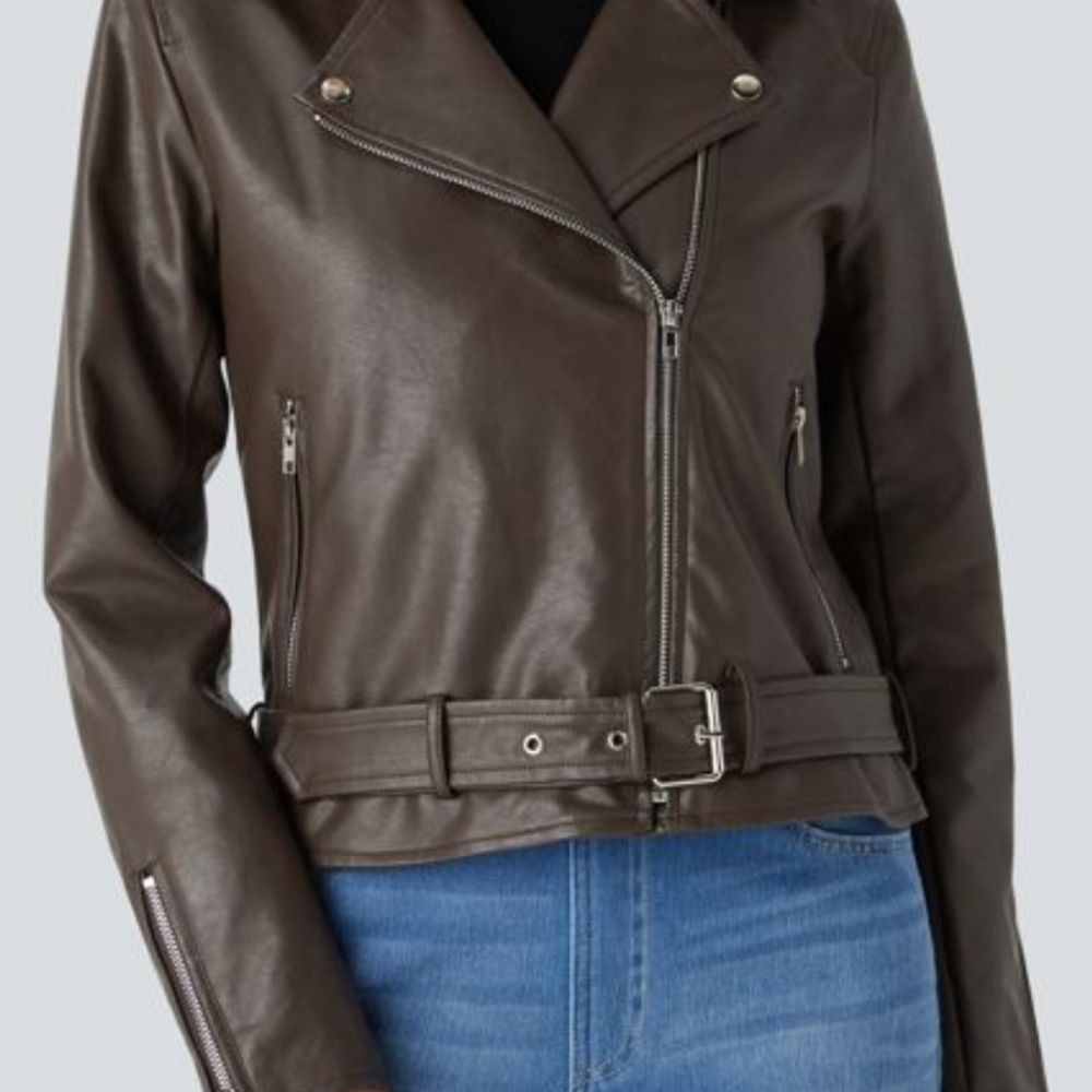 Women's Brown Leather Jacket